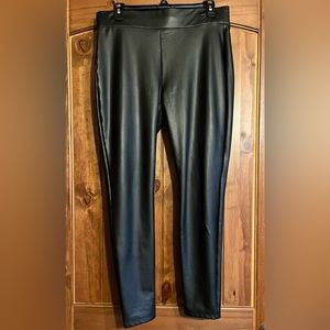 Loft Ladies Medium faux leather black straight leg pants. Never worn.